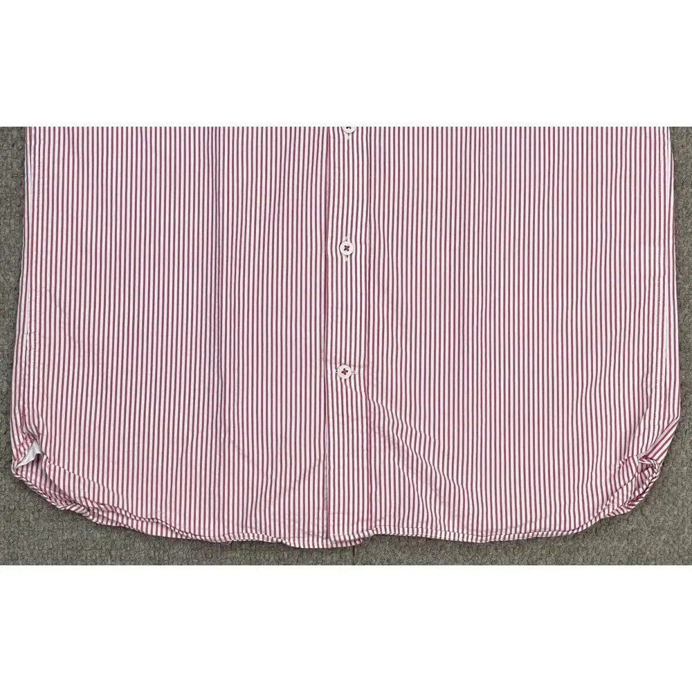 Southern Tide Tailored Fit Men's Striped Button Up Short Sleeve Shirt Size Small
